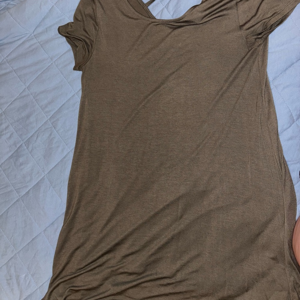 Mossimo Supply Co. Brown Short Sleeve dress